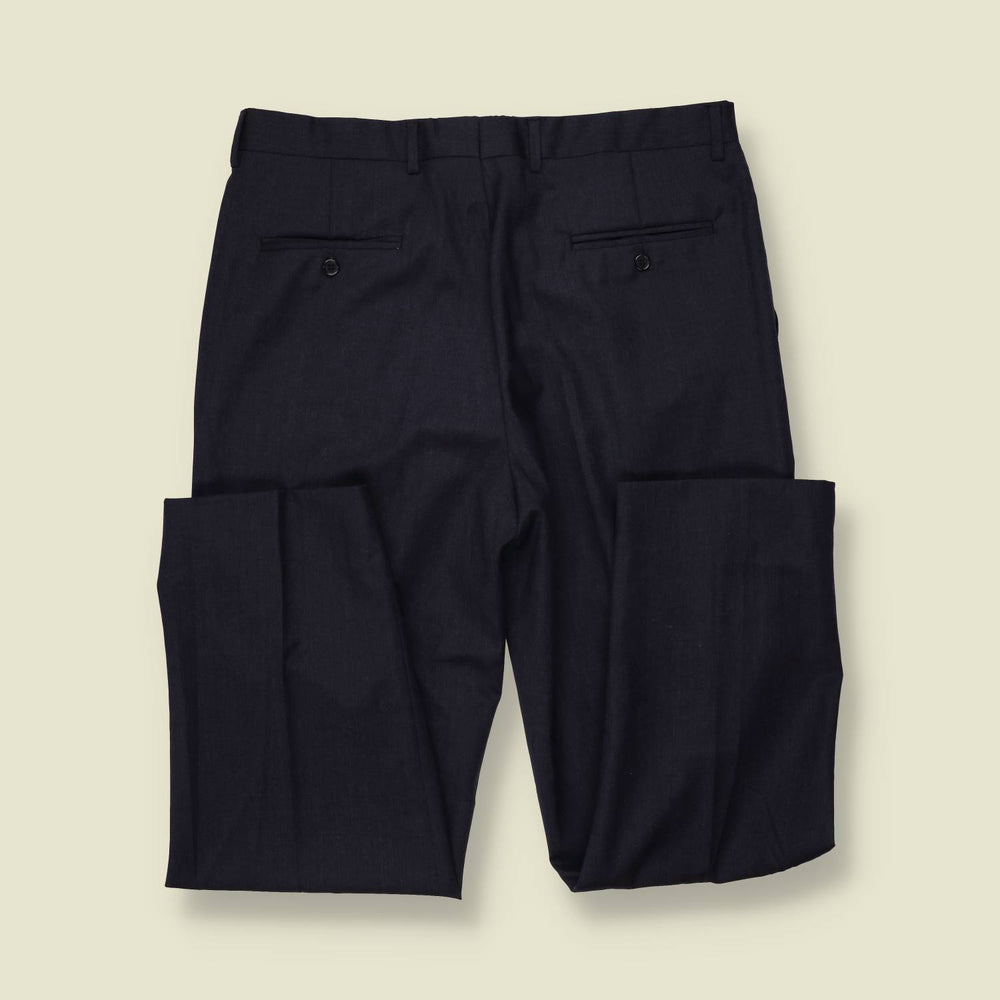 1980s | Pleated Trousers | Navy - w36
