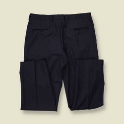 1980s | Pleated Trousers | Navy - w36