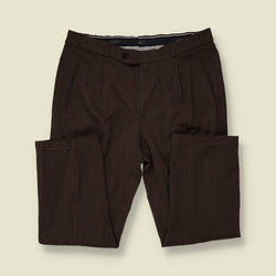 1980s | Gardeur | Pleated Trousers | Brown - w34