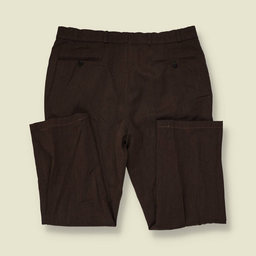 1980s | Gardeur | Pleated Trousers | Brown - w34