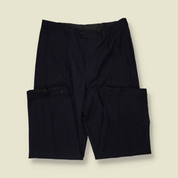 1970s | Pleated Trousers | Navy - w38