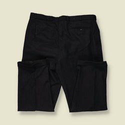 1980s | Wool Pleated Trousers | Charcoal - w38