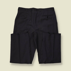 1980s | Wool Pleated Trousers | Grey - w34