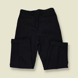 1980s | Manuel Ritz | Wool Pleated Trousers | Black - w32