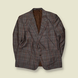 1980s | Check Blazer | Brown | Made in West Germany - XL