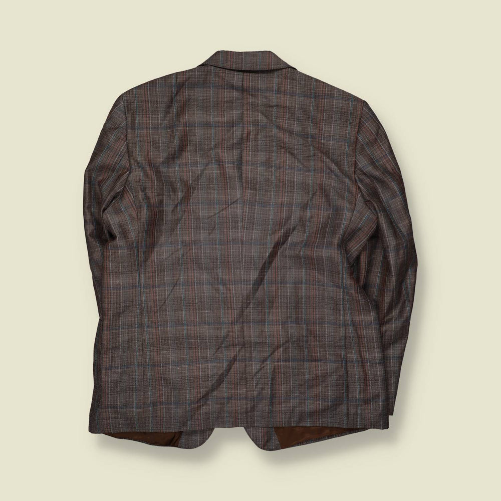 1980s | Check Blazer | Brown | Made in West Germany - XL