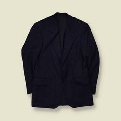 1970s | Pinstripe Blazer | Navy - XS