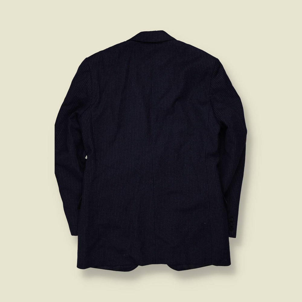 1970s | Pinstripe Blazer | Navy - XS