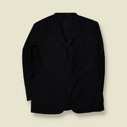 1980s | Tessito | Pinstripe Blazer | Black | Made in Italy - XL