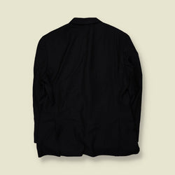 1980s | Tessito | Pinstripe Blazer | Black | Made in Italy - XL