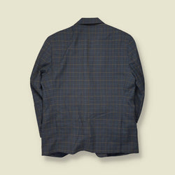 1980s | Check Blazer | Navy & Khaki - L