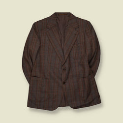 1970s | Trevira | Stripe Blazer | Brown - XL