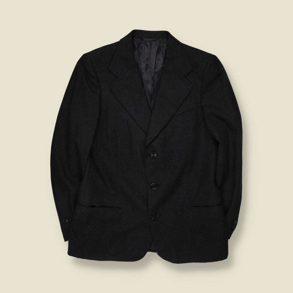 1970s | Berty | Wool Blazer | Black | Made in Italy - XS