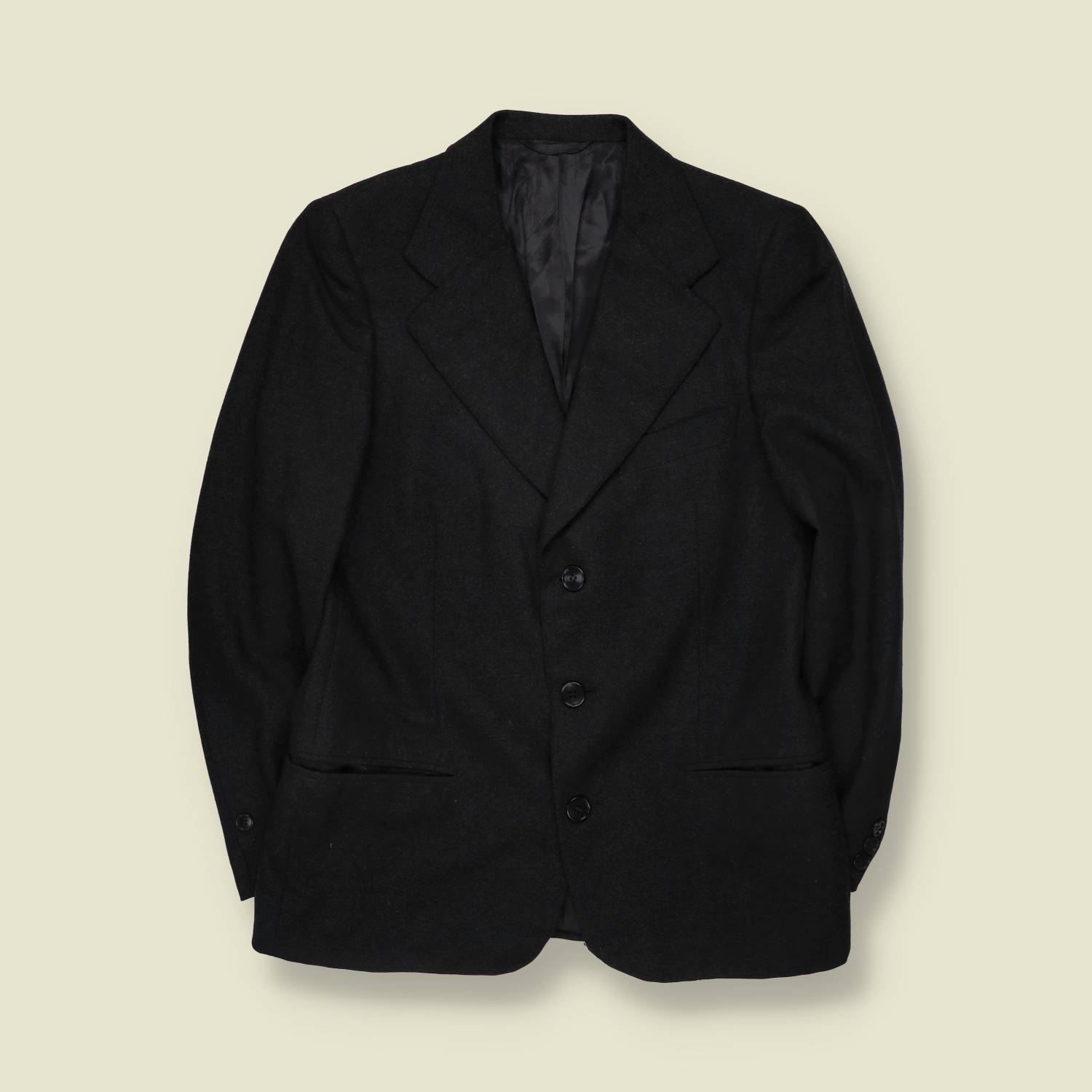 1970s | Berty | Wool Blazer | Black | Made in Italy - XS