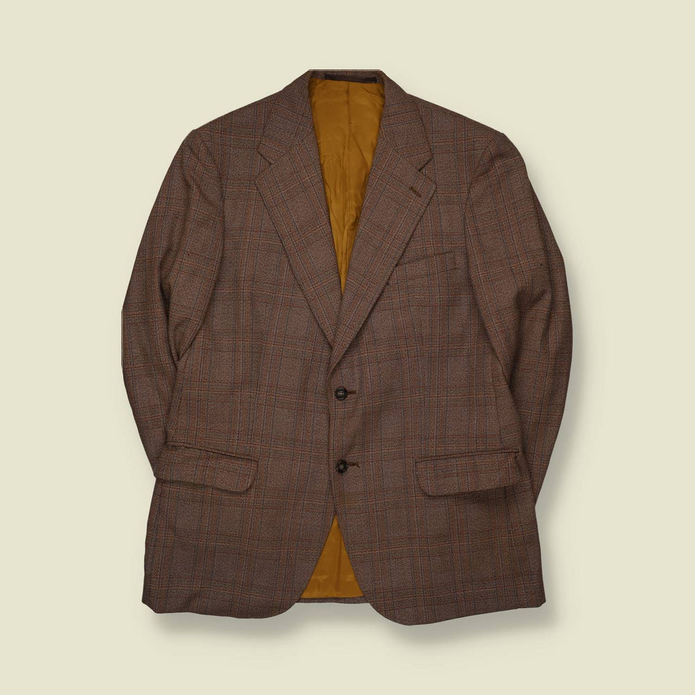 1970s | Gulf | Check Blazer | Brown - M