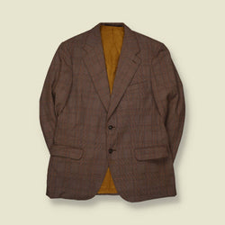 1970s | Gulf | Check Blazer | Brown - M