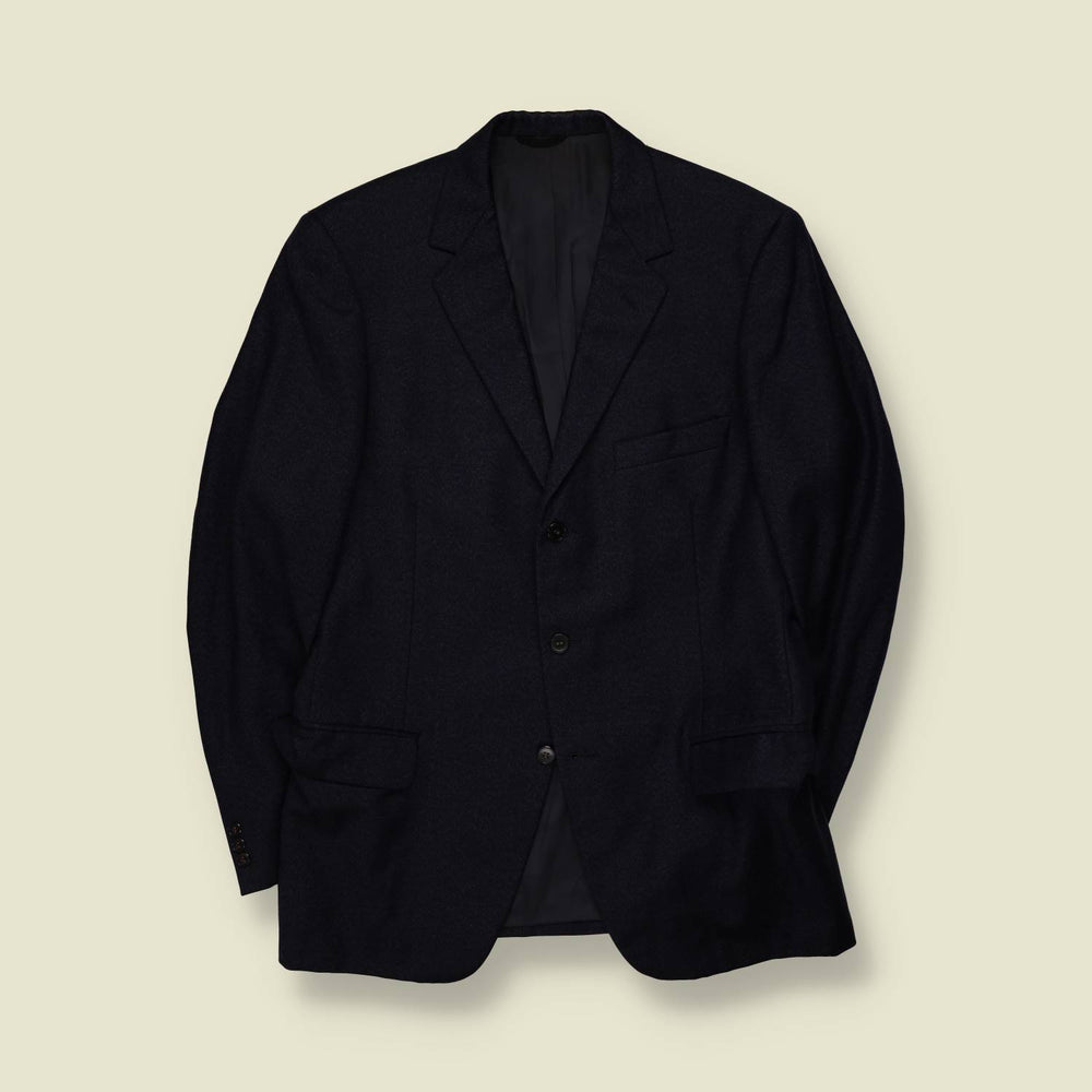 1970s | Two-Piece Suit | Navy | Pleated Trousers - S