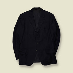 1970s | Two-Piece Suit | Navy | Pleated Trousers - S