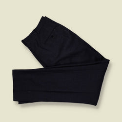1970s | Two-Piece Suit | Navy | Pleated Trousers - S