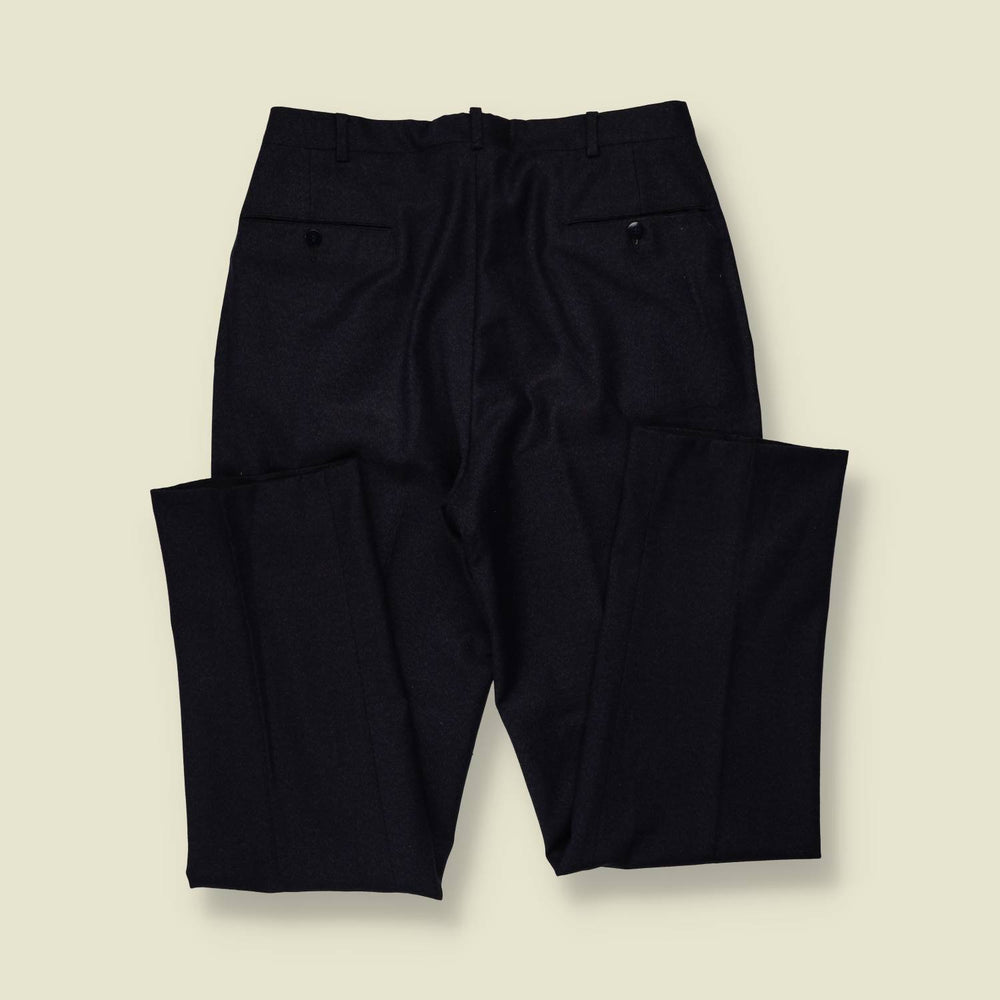1970s | Two-Piece Suit | Navy | Pleated Trousers - S