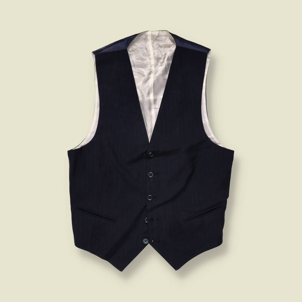 1970s | Three-Piece Suit | Blue-Grey | Pure Wool - XXS-XS