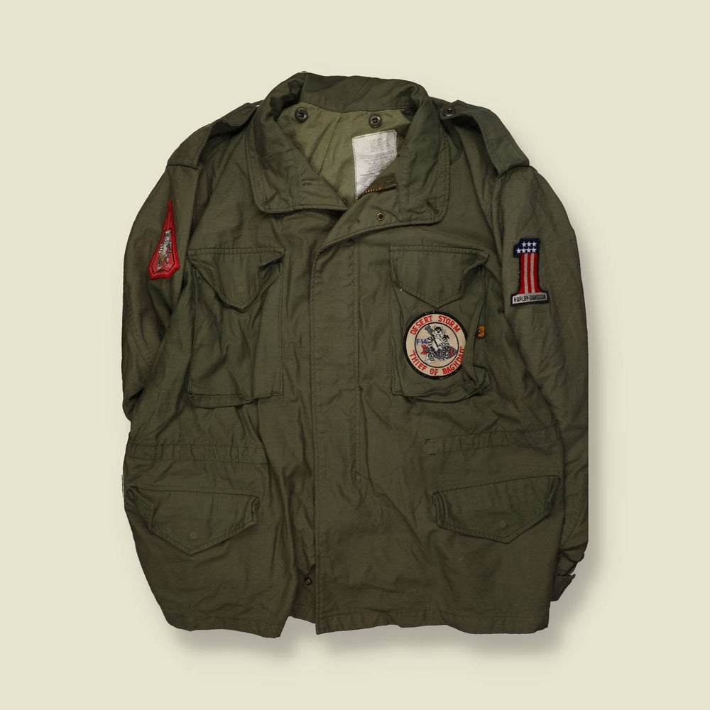1990s | M65 Field Jacket | Olive | Patched - 4XL