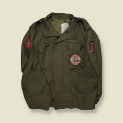 1990s | M65 Field Jacket | Olive | Patched - 4XL