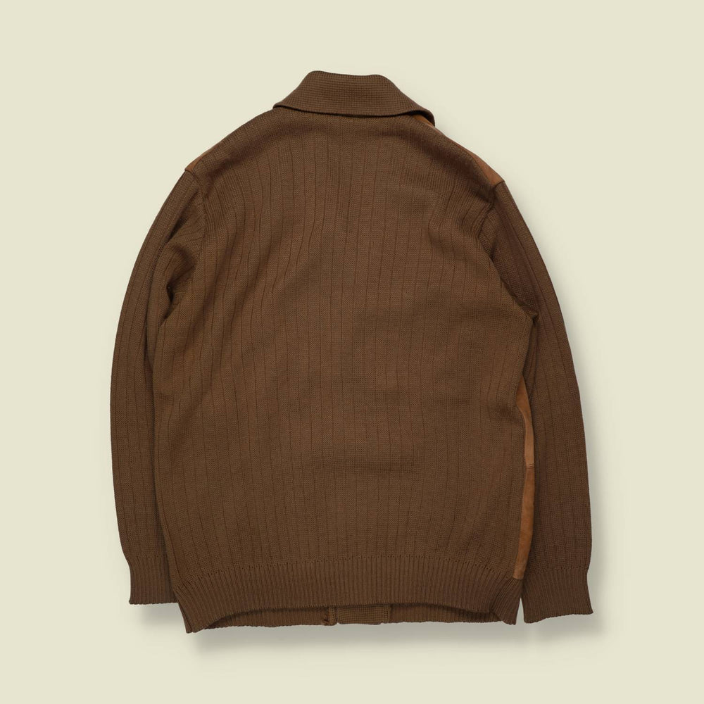 1970s | Sergio Barilini | Leather & Knit Jacket | Tan - M