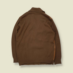 1970s | Sergio Barilini | Leather & Knit Jacket | Tan - M