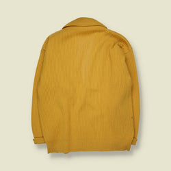 1970s | Double-Breasted Cardigan | Mustard - XL