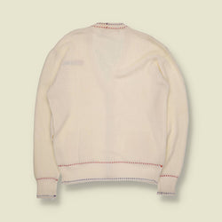 1970s | Spalding | Knit Cardigan | White - S