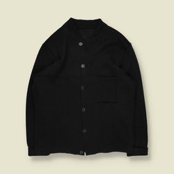 1970s | Knit Cardigan | Black - L