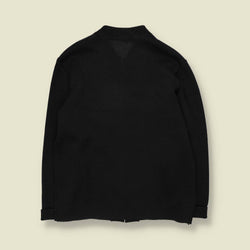 1970s | Knit Cardigan | Black - L