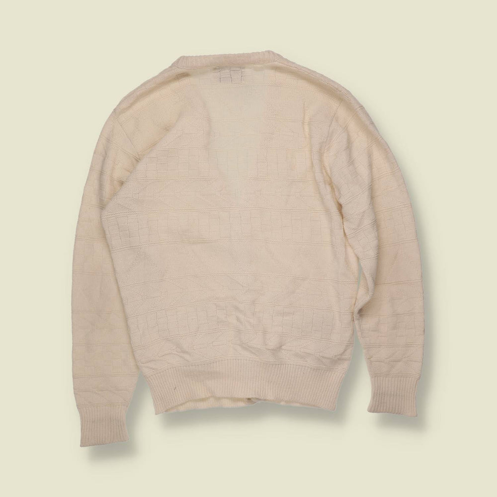 1970s | Campus | Knit Cardigan | Cream - XS