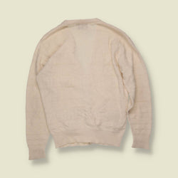 1970s | Campus | Knit Cardigan | Cream - XS