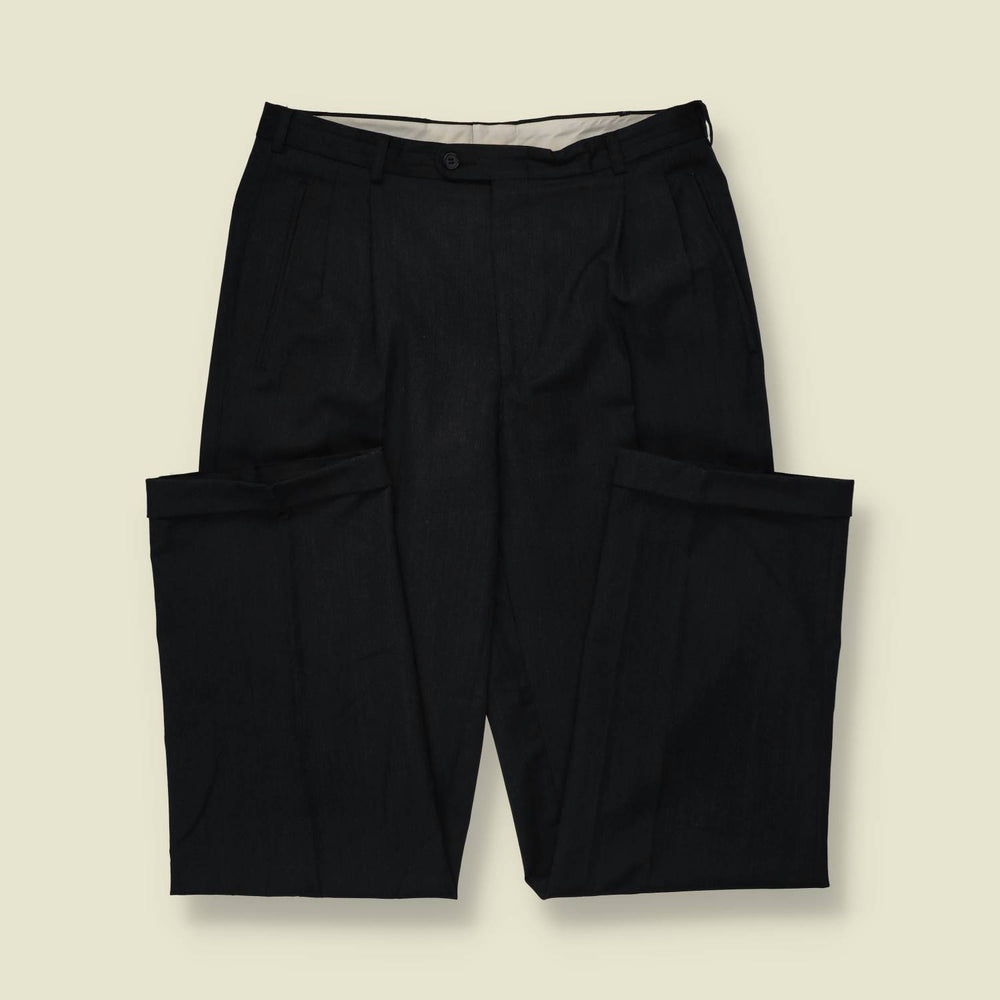 1980s | Pleated Trousers | Grey - w32