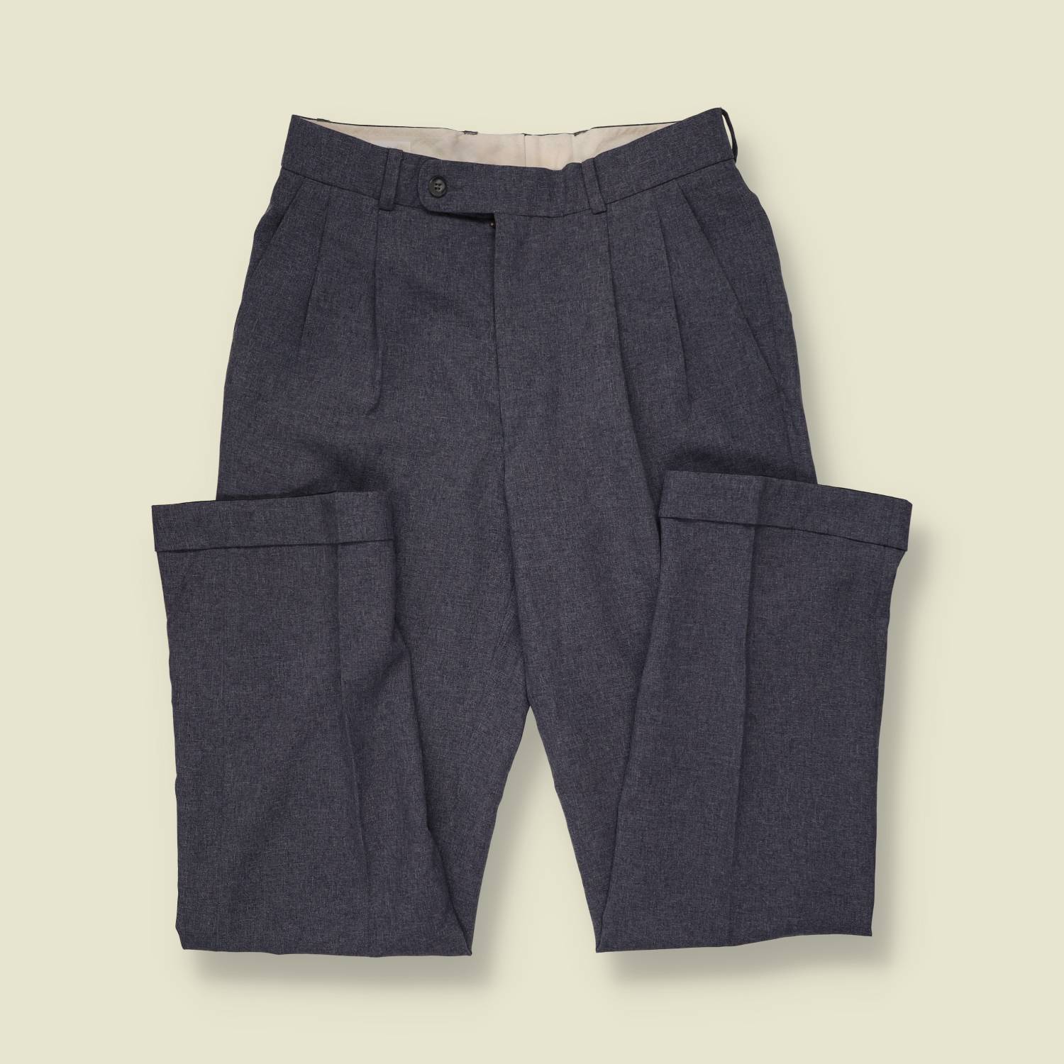 1970s | Pleated Trousers | Grey - w30