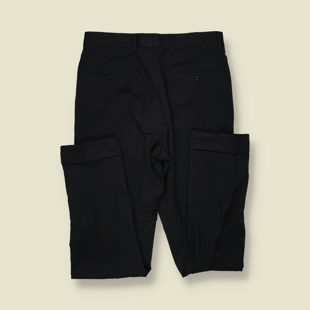 1980s | Alberto | Pleated Trousers | Dark Grey - w32