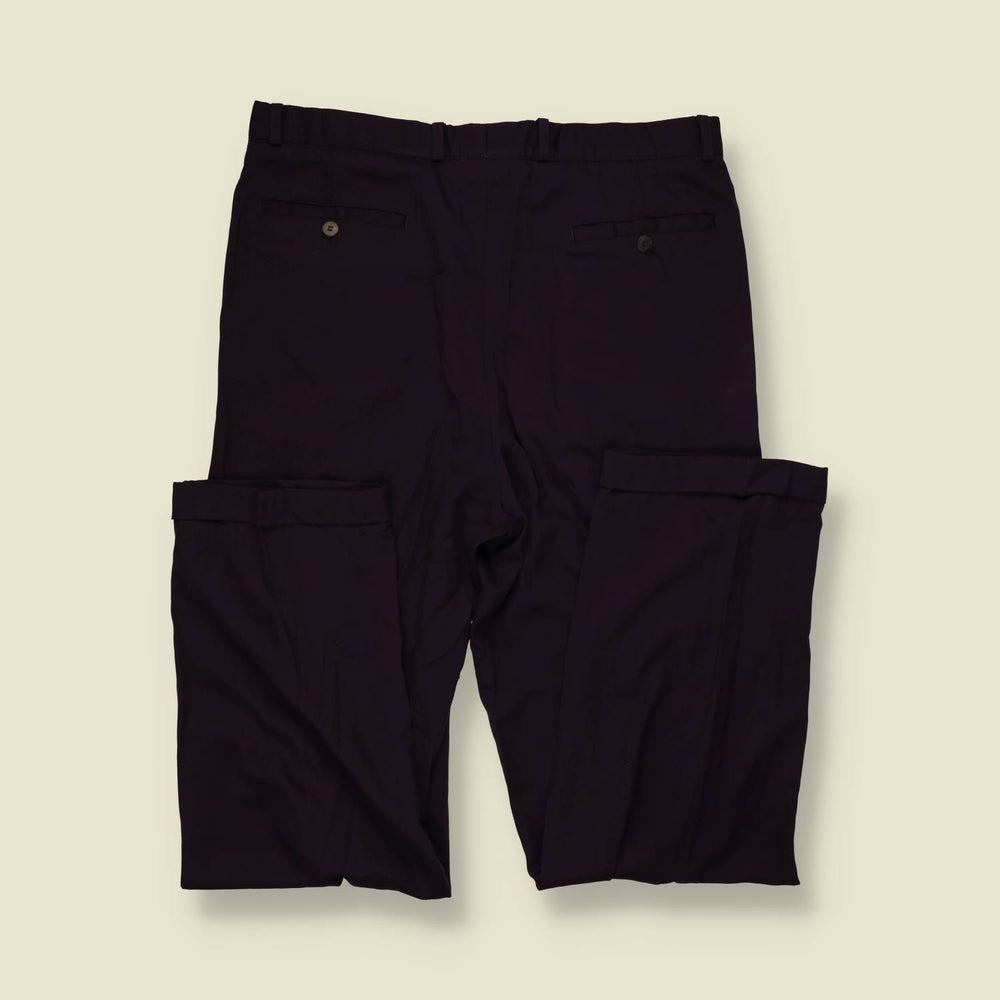 1970s | Pleated Trousers | Navy - w34