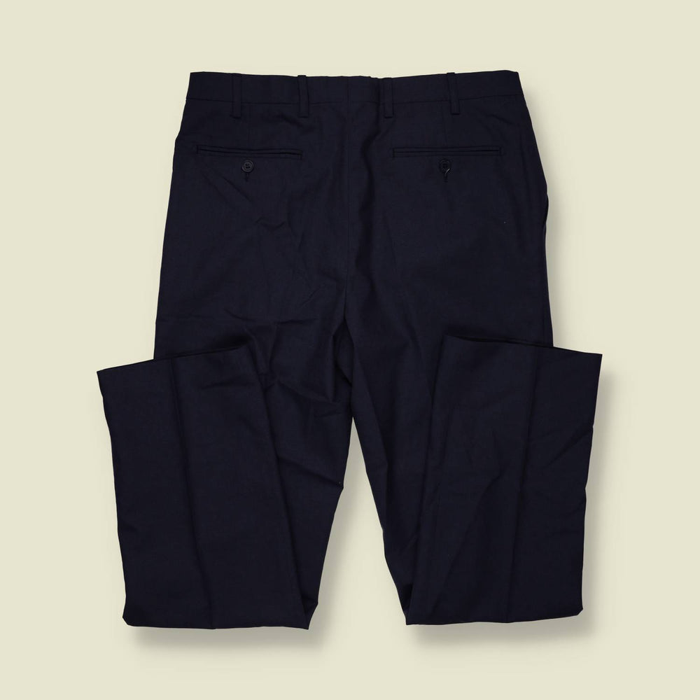 1980s | Pleated Trousers | Navy - w34
