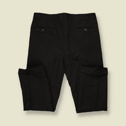 1980s | Pleated Trousers | Dark Brown - w34