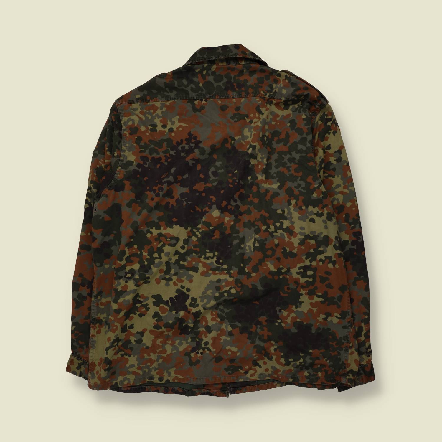 1990s | German Military | Field Shirt | Flecktarn Camouflage - L