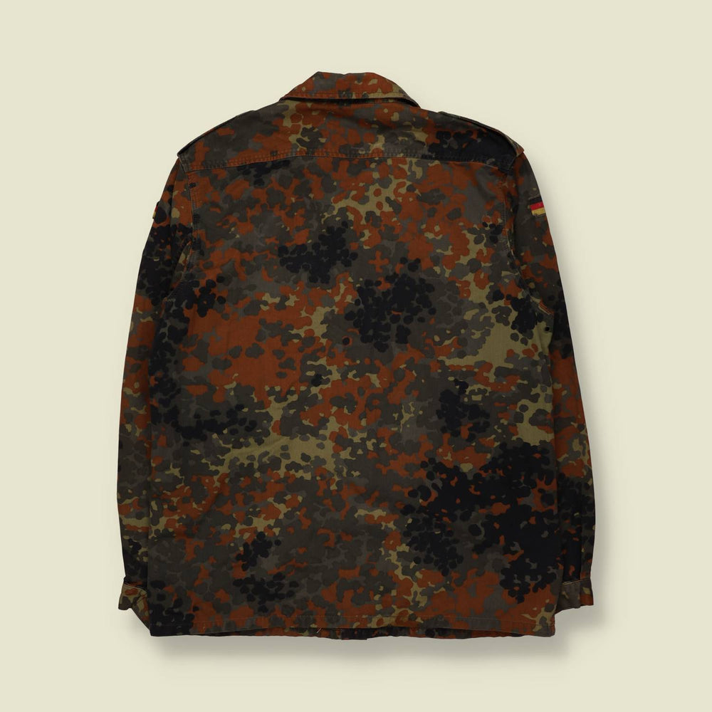1980s | German Military | Field Shirt | Flecktarn Camouflage - S