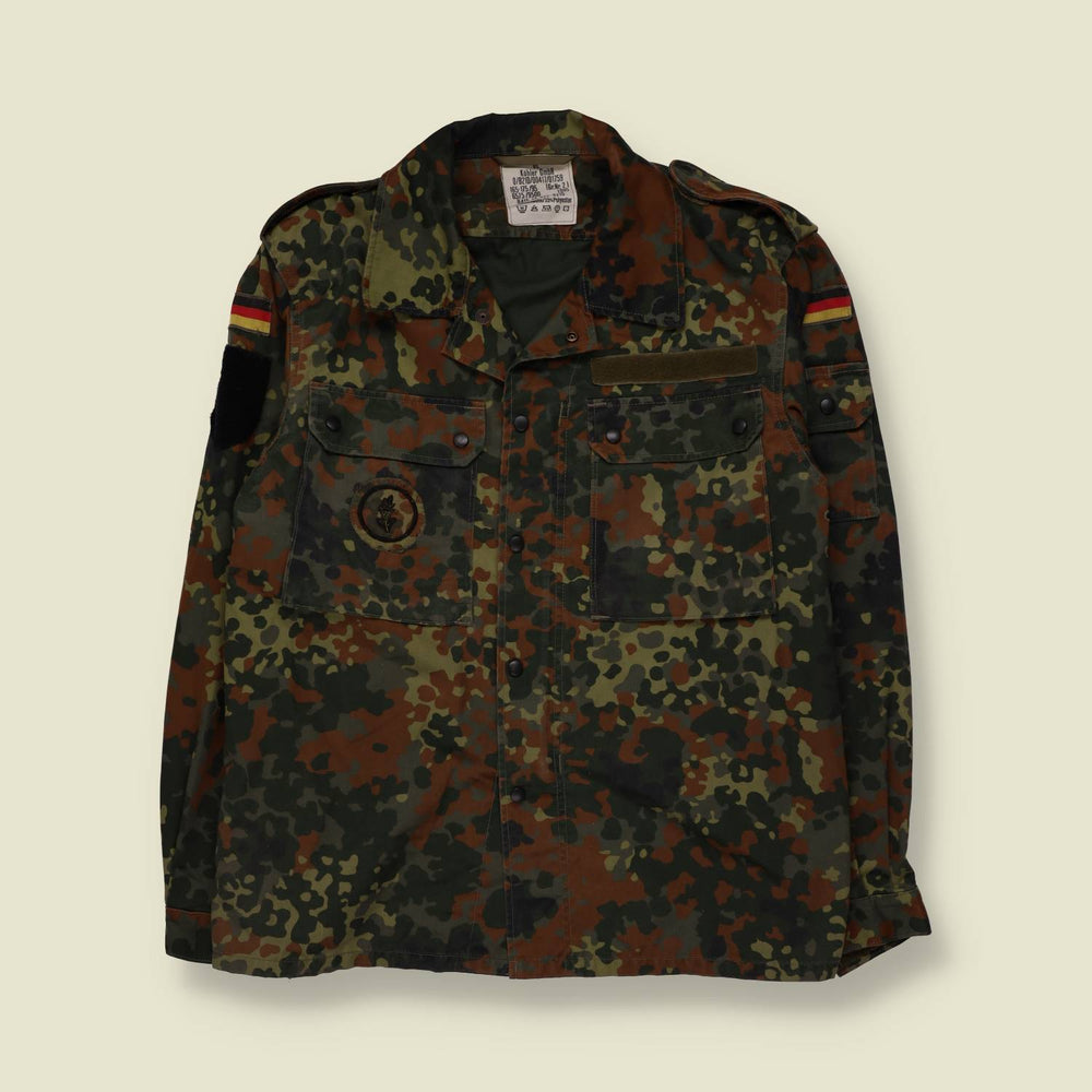1990s | Kobler GmbH | German Military Field Shirt | Flecktarn Camouflage - M