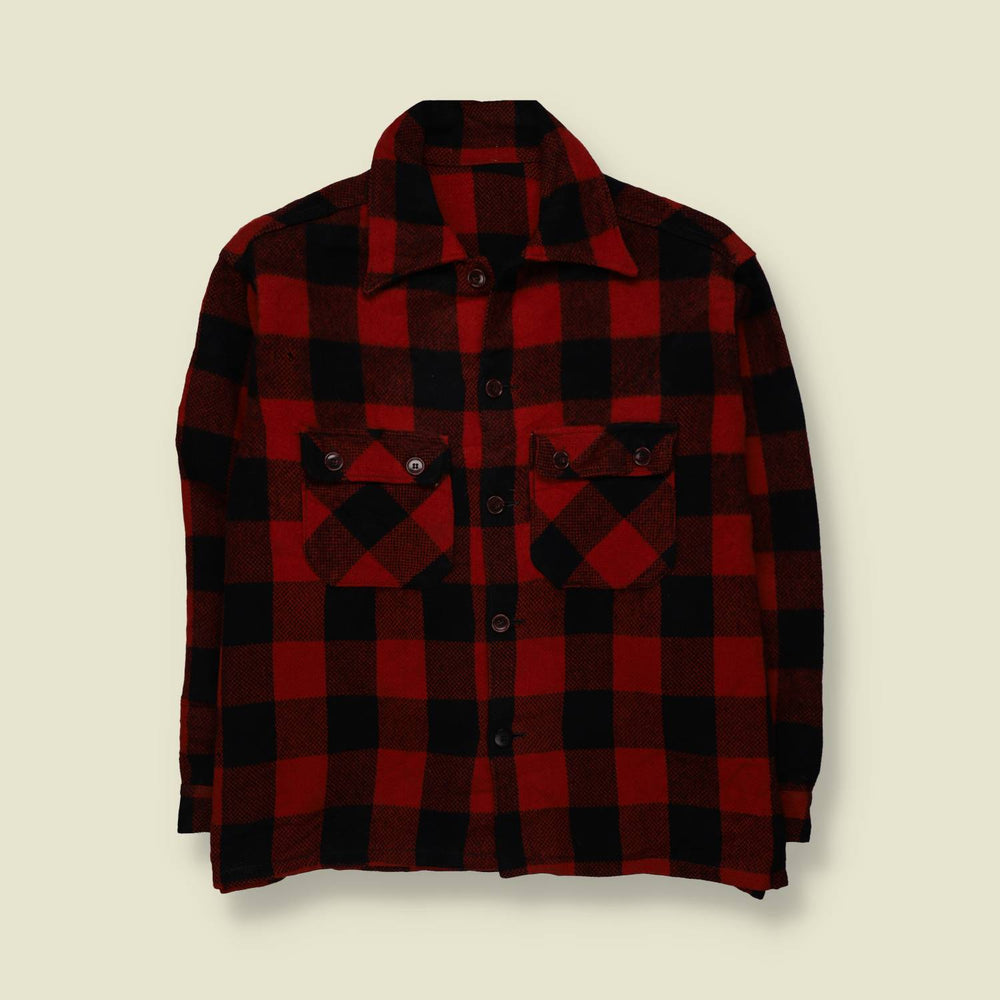 1950s | Buffalo Check Shirt | Red & Black - 3XL