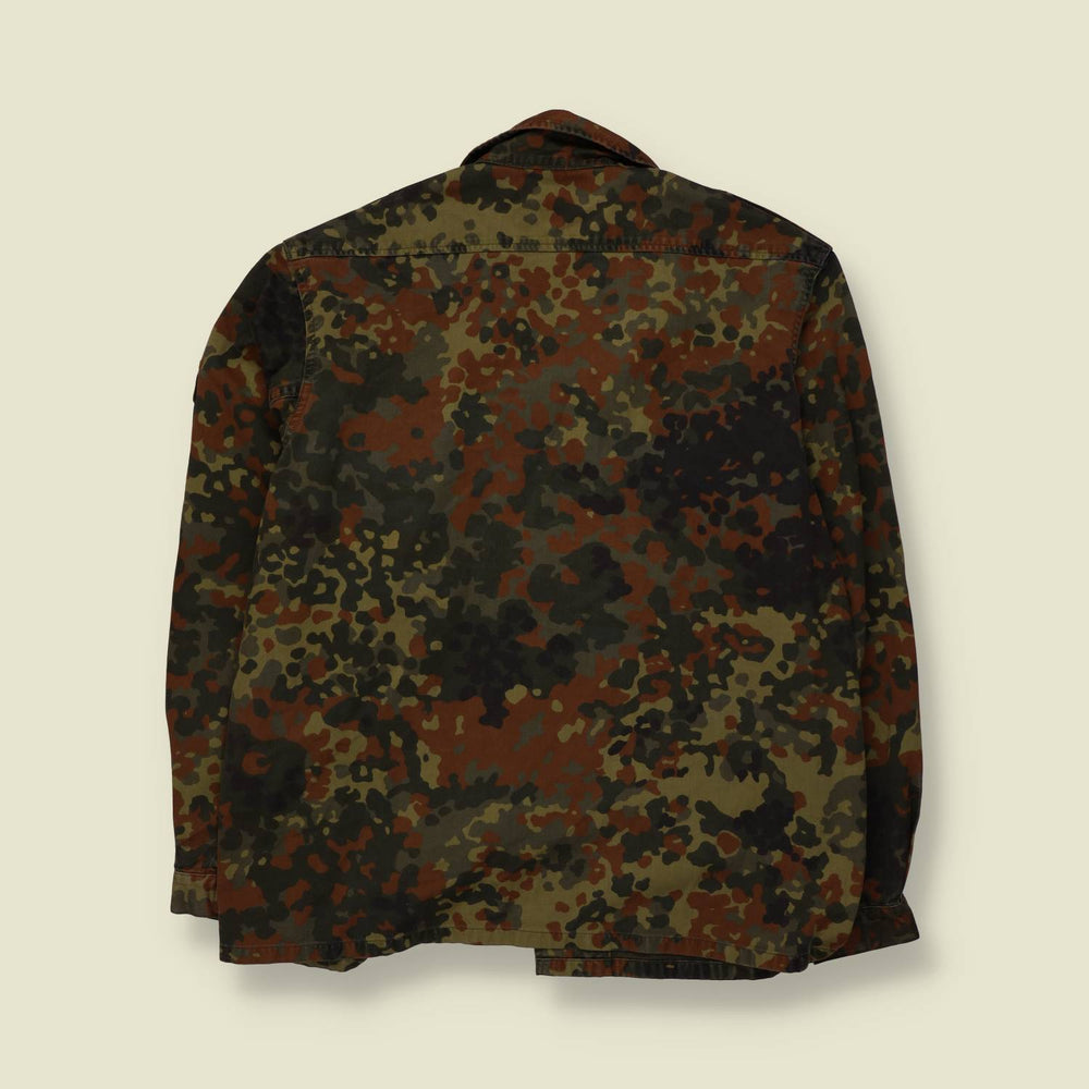 1990s | Feuchter, Kingelai | German Military Field Shirt | Flecktarn Camouflage - S