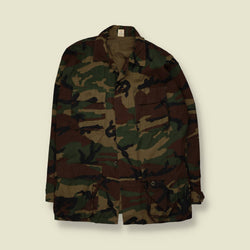 1980s-90s | Military | Field Shirt | Woodland Camouflage - M