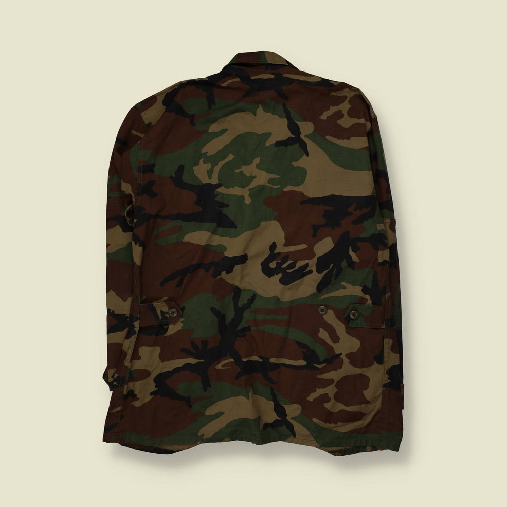 1980s-90s | Military | Field Shirt | Woodland Camouflage - M