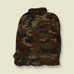 1980s-90s | Italian Military | Field Shirt | Woodland Camouflage - XL