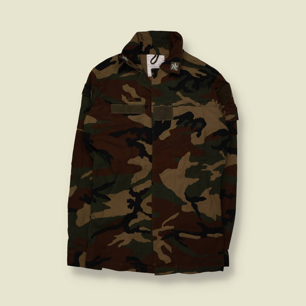1990s | Italian Military | Field Shirt | Woodland Camouflage - S